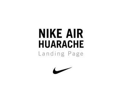 Nike huarache landing page